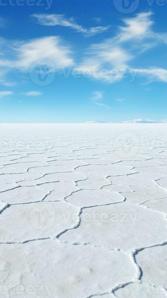 A breathtaking winter landscape with endless white ice and a clear blue sky AI Generated photo