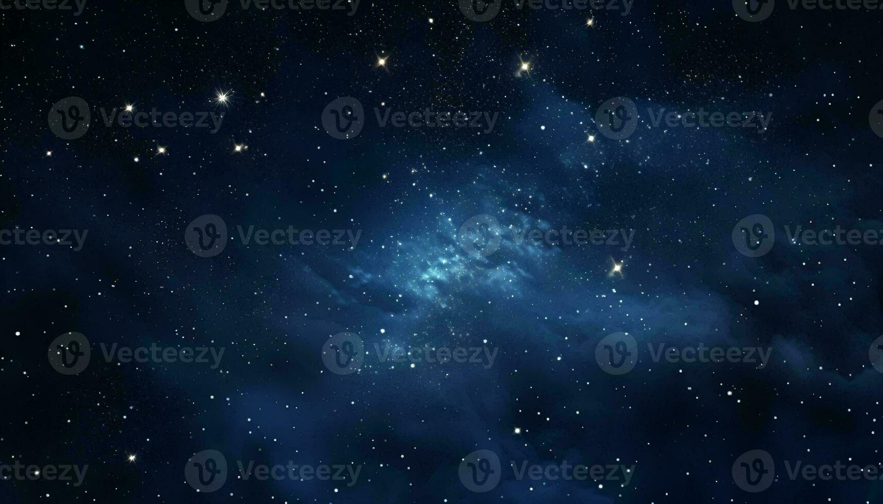 A starry night sky with wispy clouds AI Generated photo