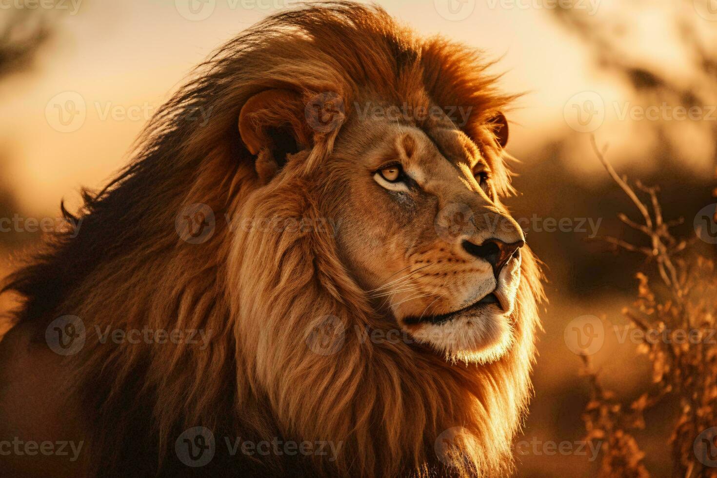 King of the jungle, a majestic lion roars with awe inspiring might AI  Generated 31586566 Stock Photo at Vecteezy