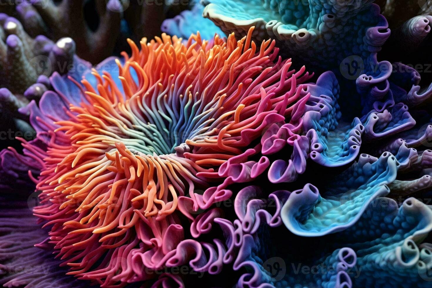 a close up of a sea creature AI Generated photo