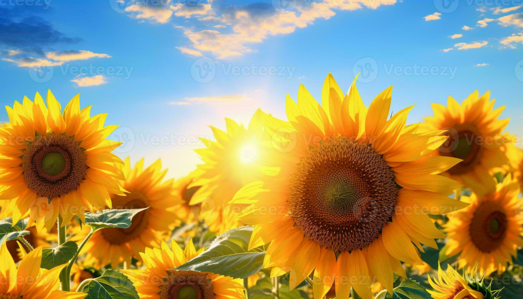 a field of sunflowers AI Generated photo