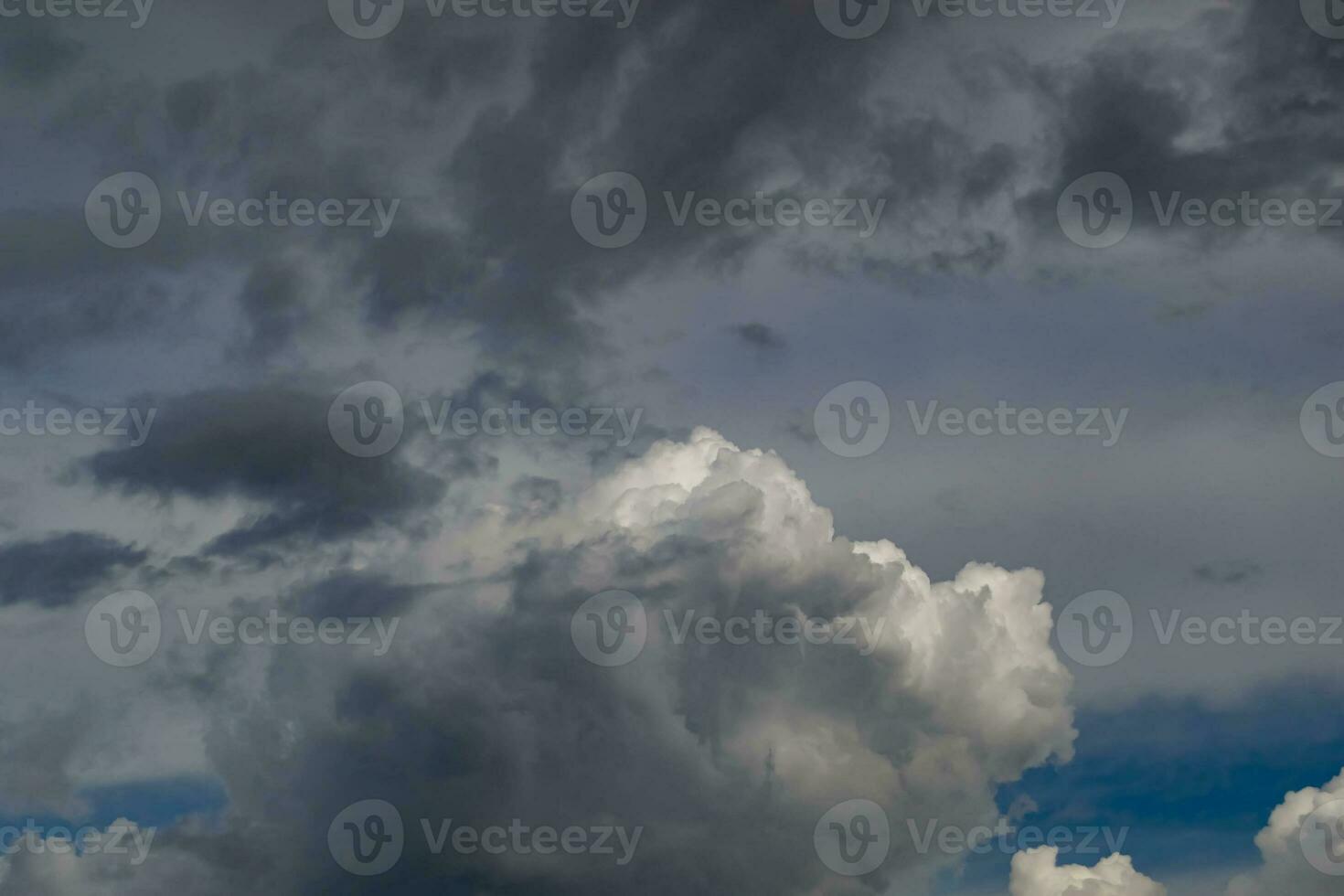 Photography on theme white cloudy sky in unclear long horizon photo
