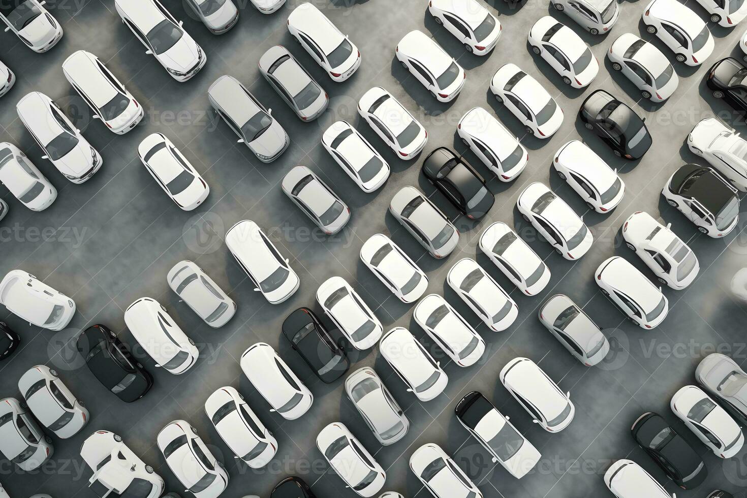 New cars stock for sale at dealership prepared. Neural network AI generated photo