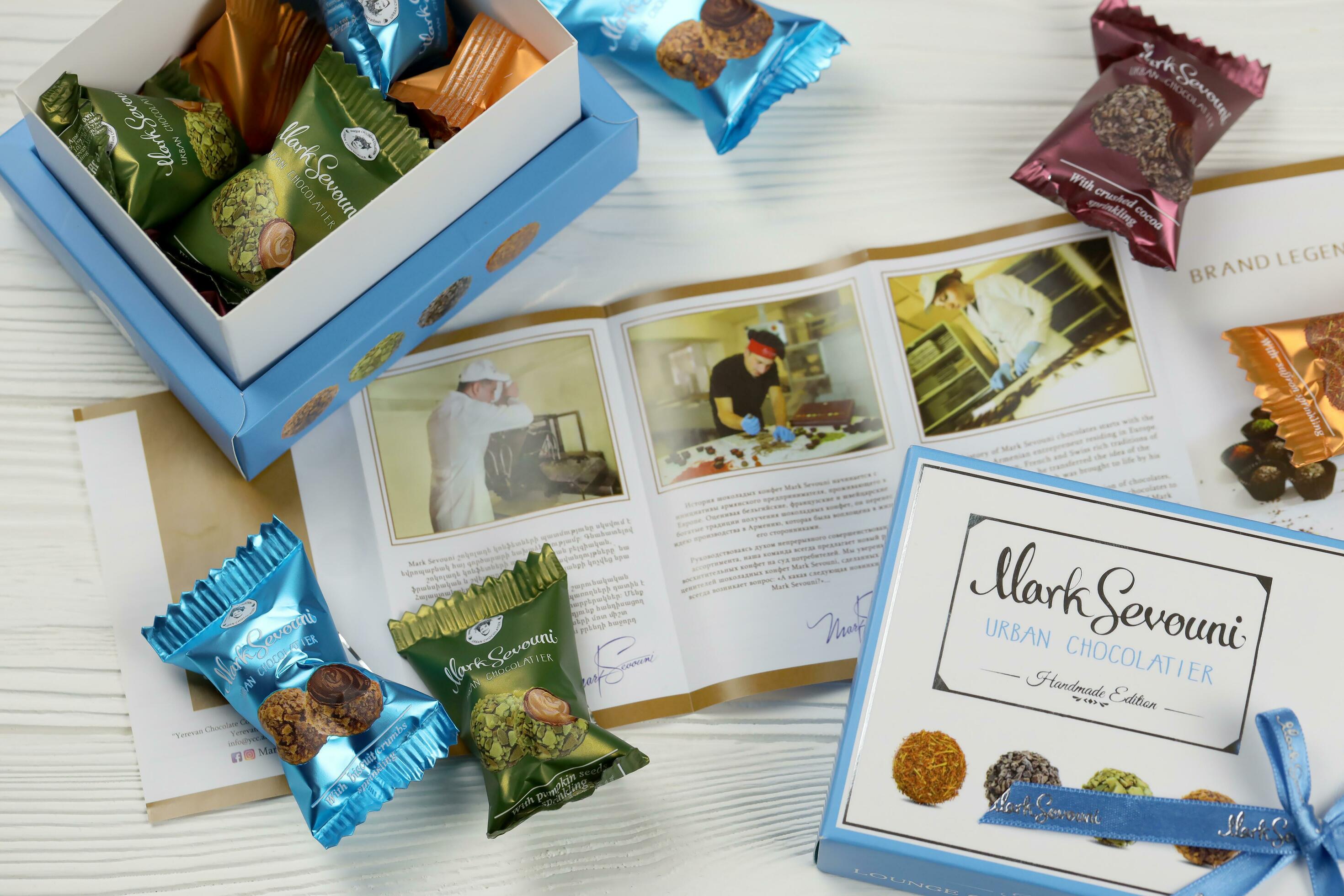 KHARKOV, UKRAINE - FEBRUARY 14, 2021 Mark Sevouni urban chocolatier ...