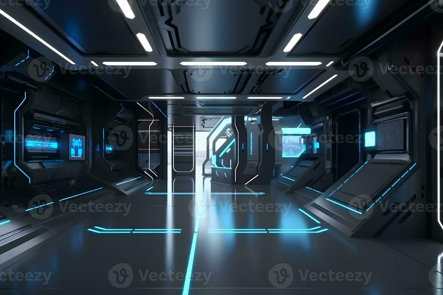 Inside the space shuttle. Neural network AI generated photo