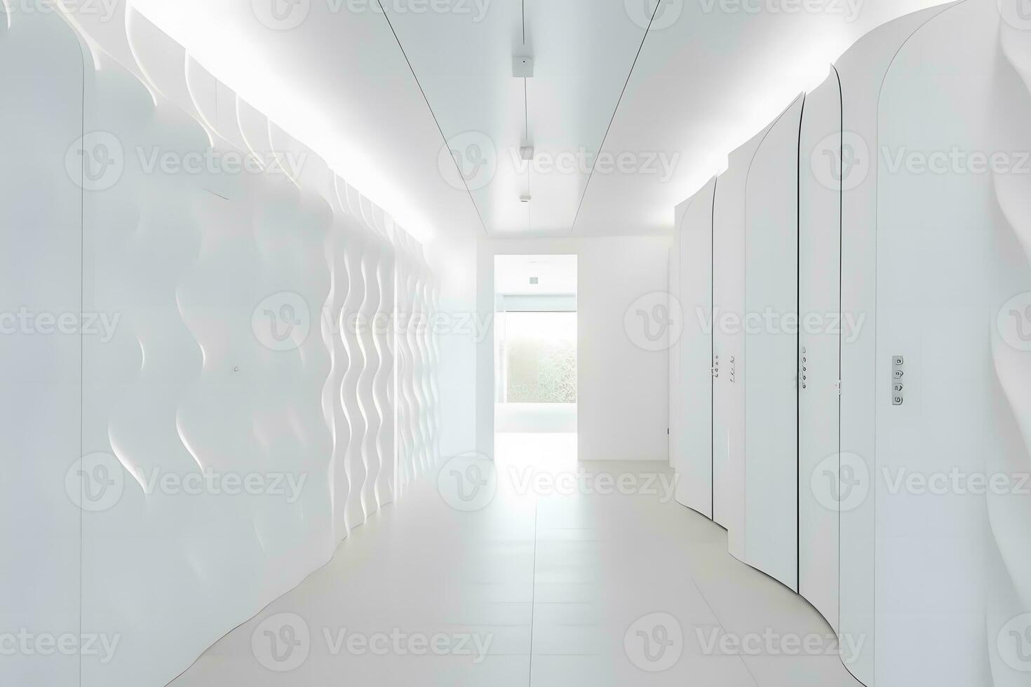 Clean white Public Washroom WC. Neural network AI generated photo