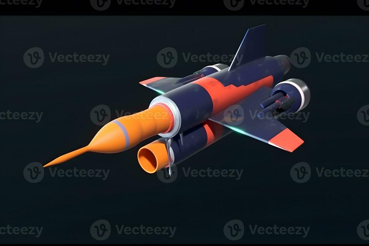 Rocket is flying on the sky,start up concept. Neural network AI generated photo