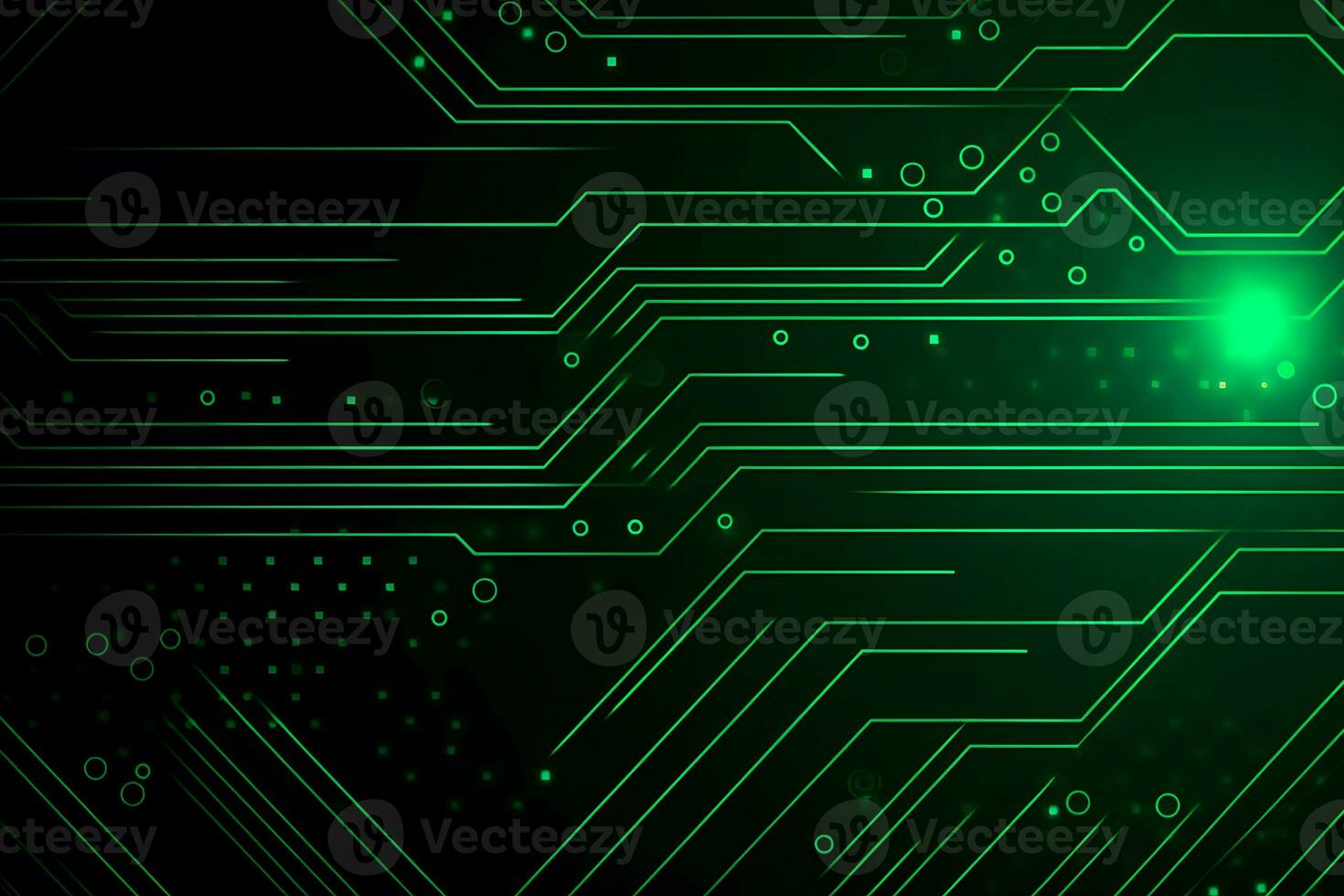 High tech electronic circuit board background. Neural network AI generated photo