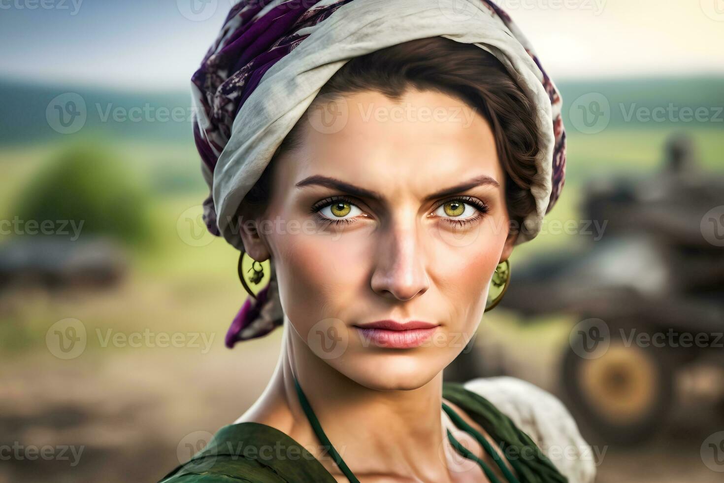 Portrait of a Ukrainian woman. Neural network AI generated photo