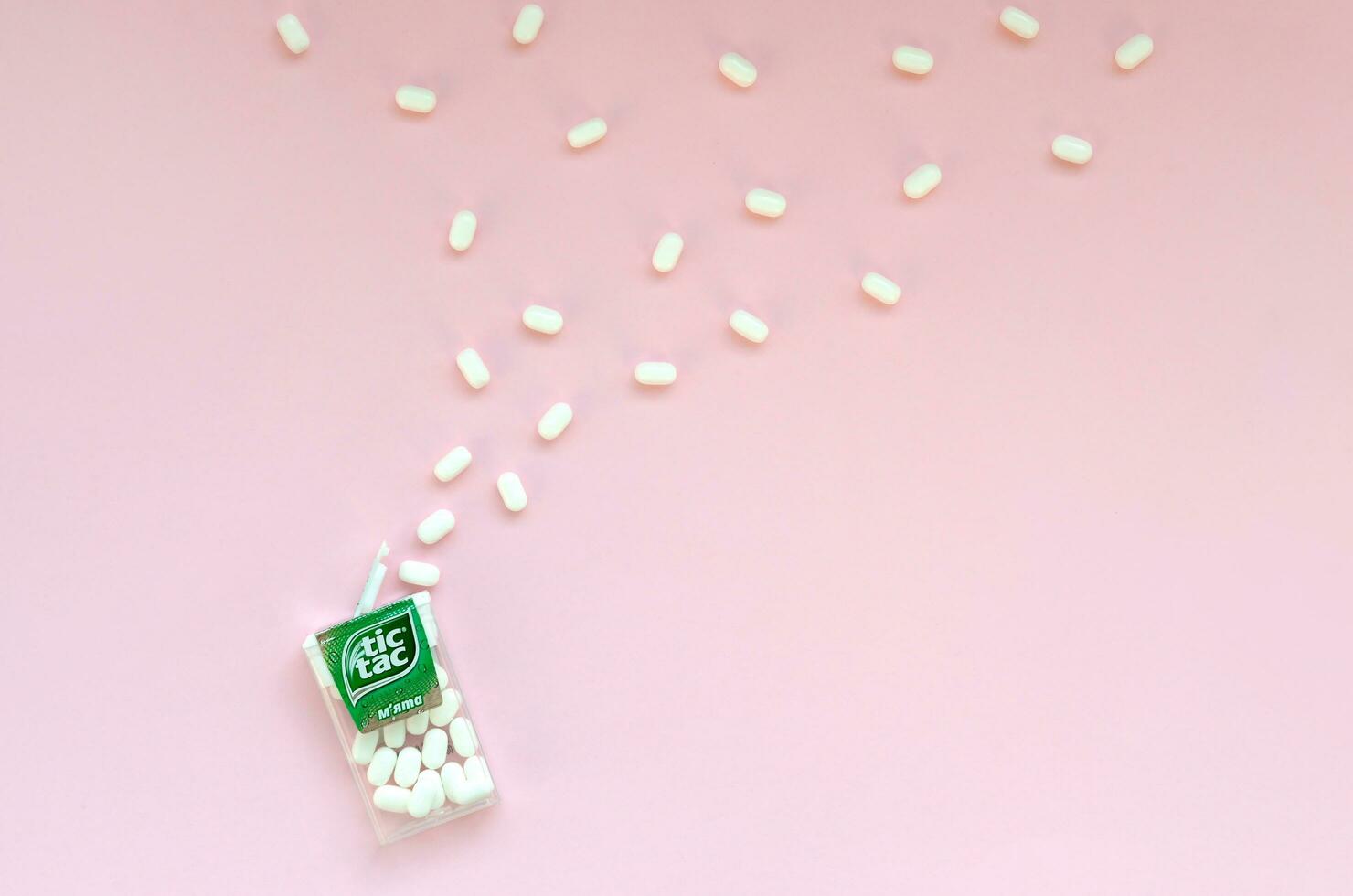Many hard mints and Tic Tac Candy package. Tic tac is popular due its minty fresh taste and easy to carry. Hard mints produced by Ferrero since 1968 photo