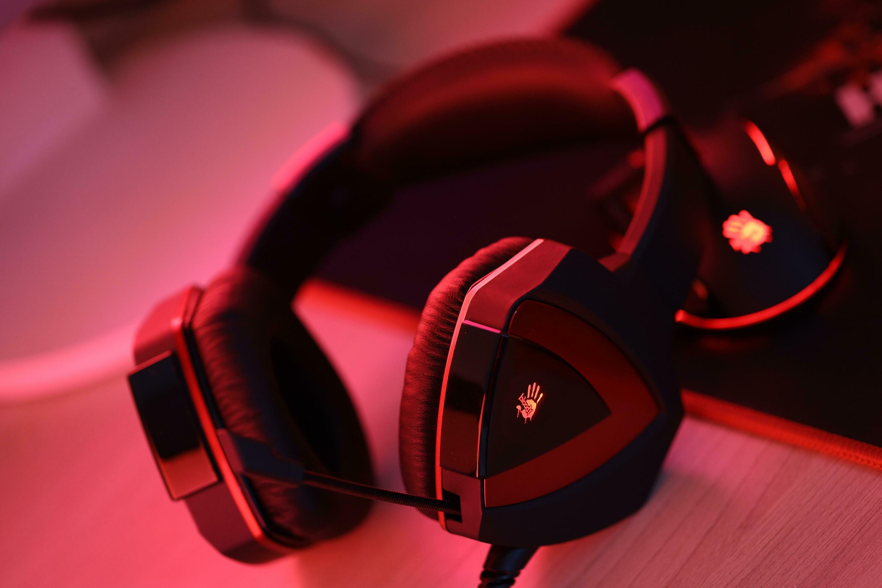 KYIV UKRAINE JULY 7 2023 A4Tech Bloody G501 gaming headphones