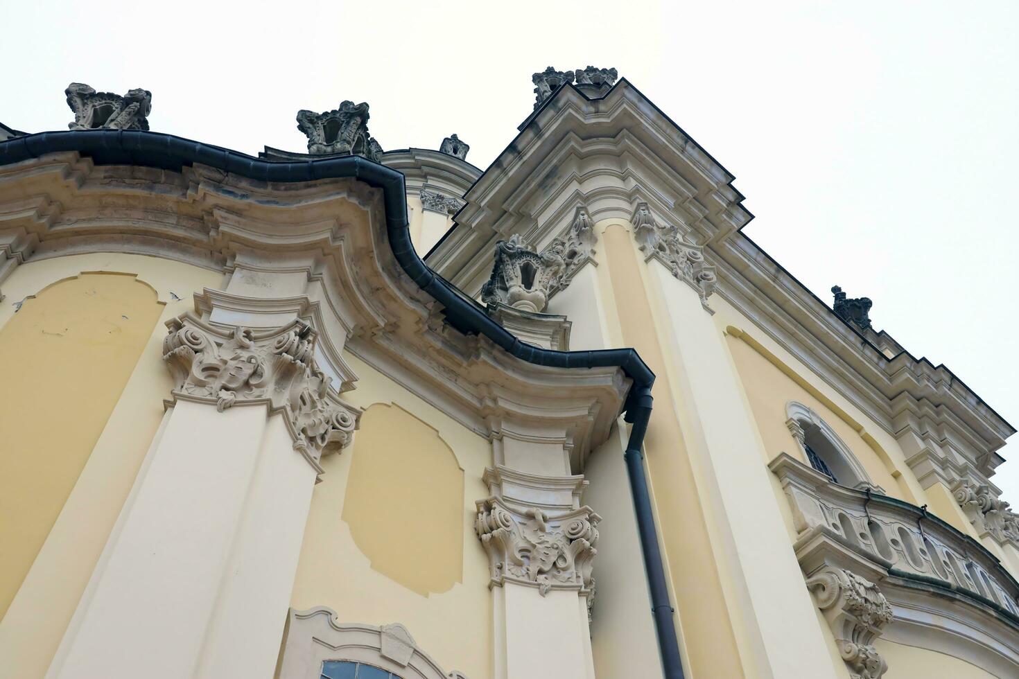 LVIV, UKRAINE - SEPTEMBER 10, 2022 St. Georges Cathedral or Cathedral of Yuri is a baroque rococo cathedral located in the city of Lviv photo