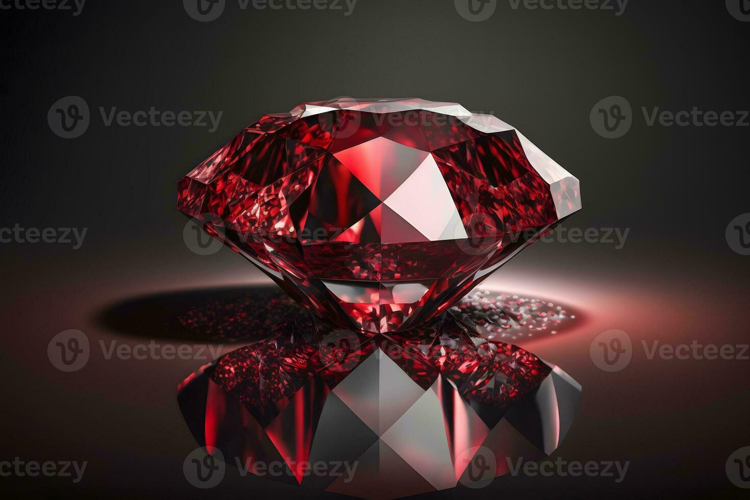 Ruby red on a dark background. Neural network AI generated photo