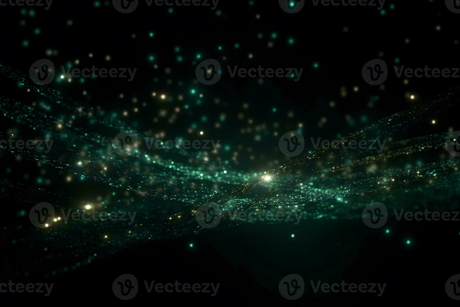 Green emerald background with shining elements. Neural network AI generated photo