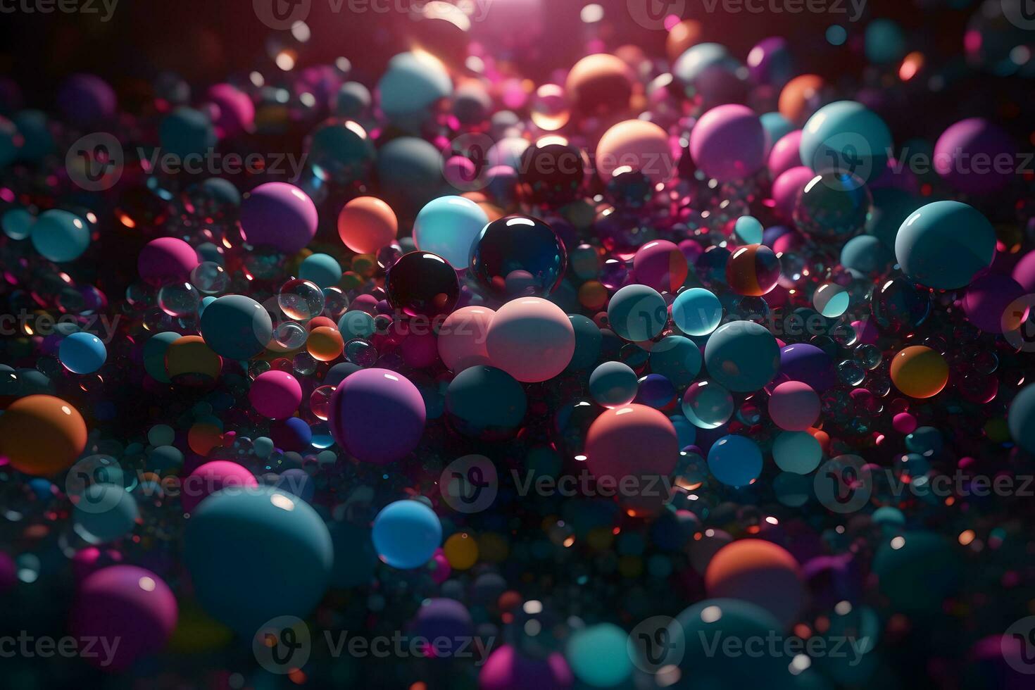Iridescent acrylic drops abstract background. Neural network AI generated photo