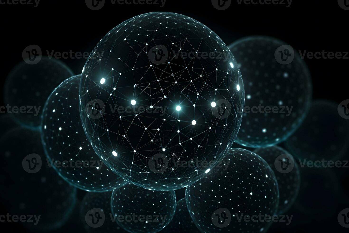 Central Computer Processors CPU concept. Motherboard digital chip. Technology science background. Neural network AI generated photo