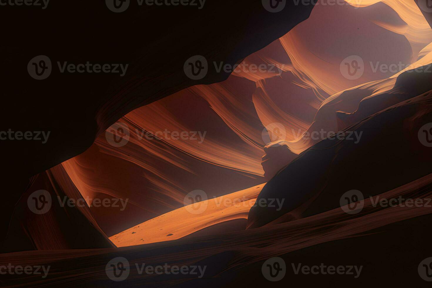 Antelope Canyon - abstract background. Travel and nature concept. Neural network AI generated photo