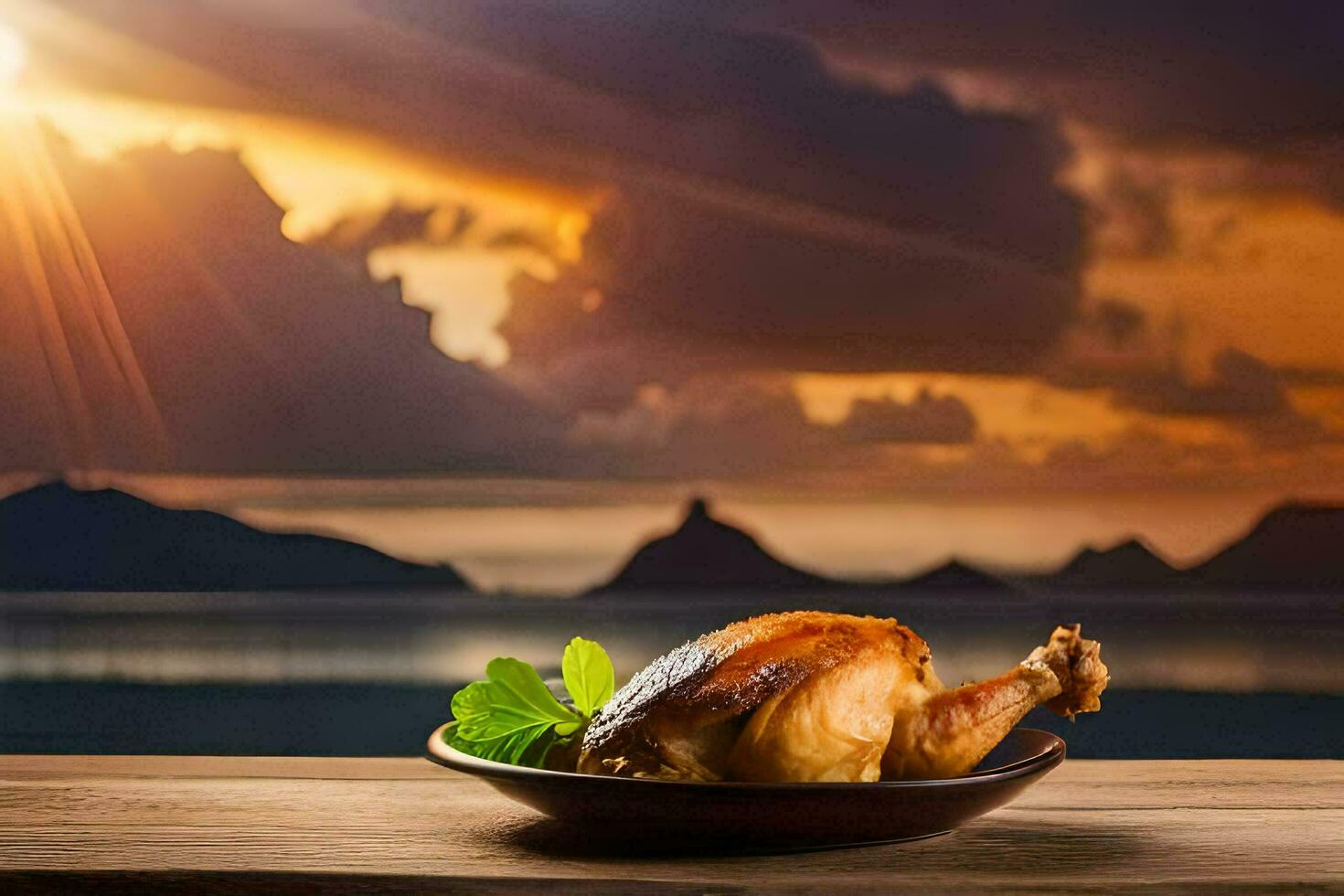 foto fondo de pantalla atardecer, el cielo, el mar, el mar, el cielo, el mar,. generado por ai