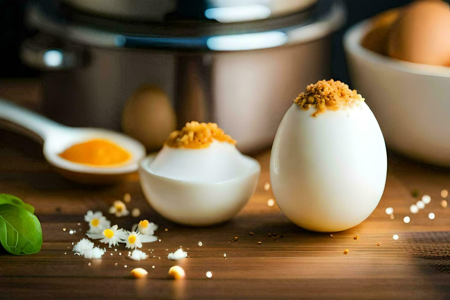 how to make hard boiled eggs. AI-Generated photo