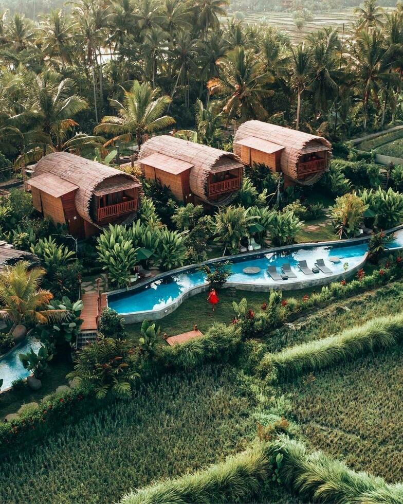 Beautiful accommodation in Bali with beautiful outdoor views photo