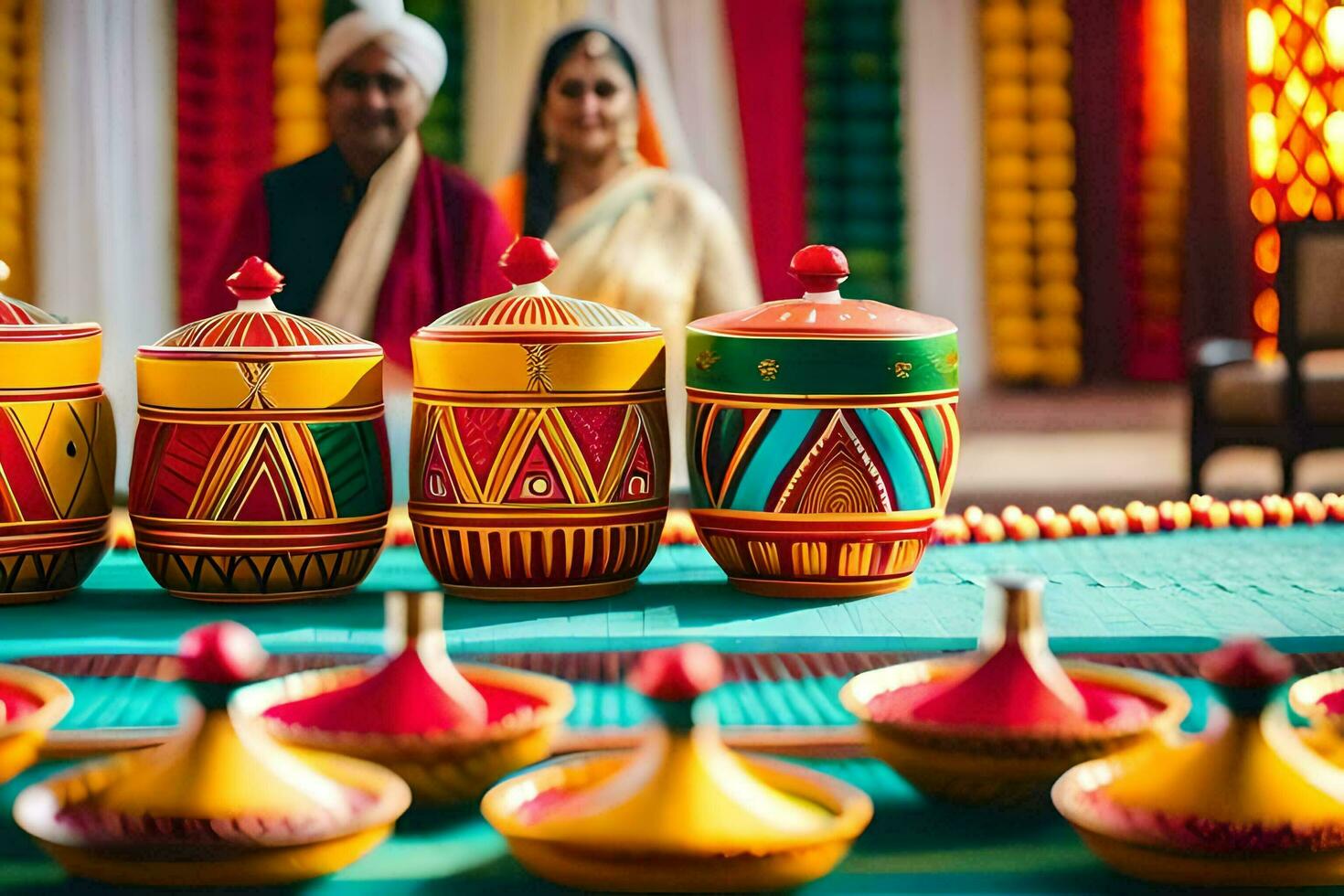 indian wedding decor ideas. AI-Generated photo