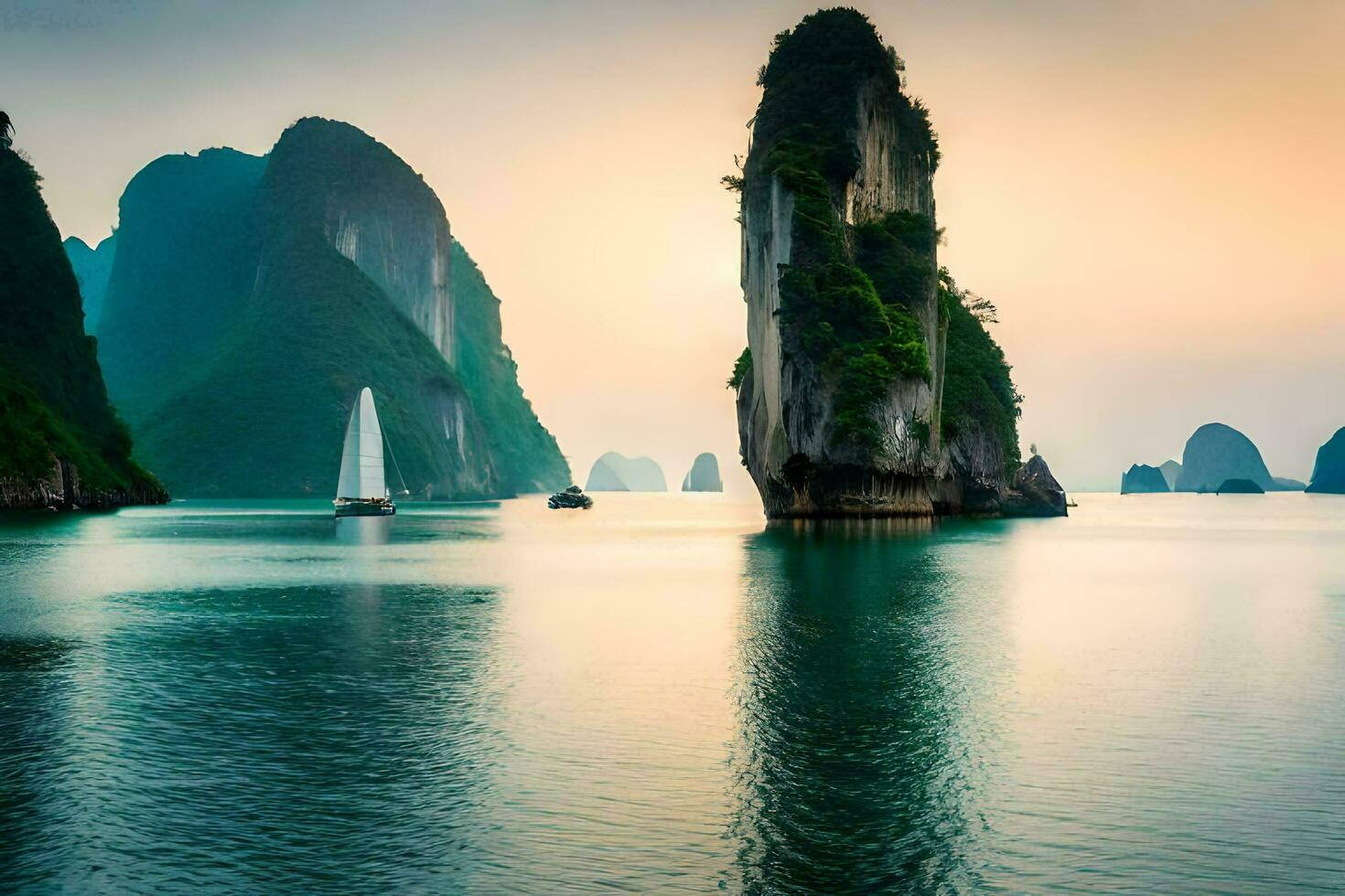 the best places to visit in vietnam. AI-Generated photo