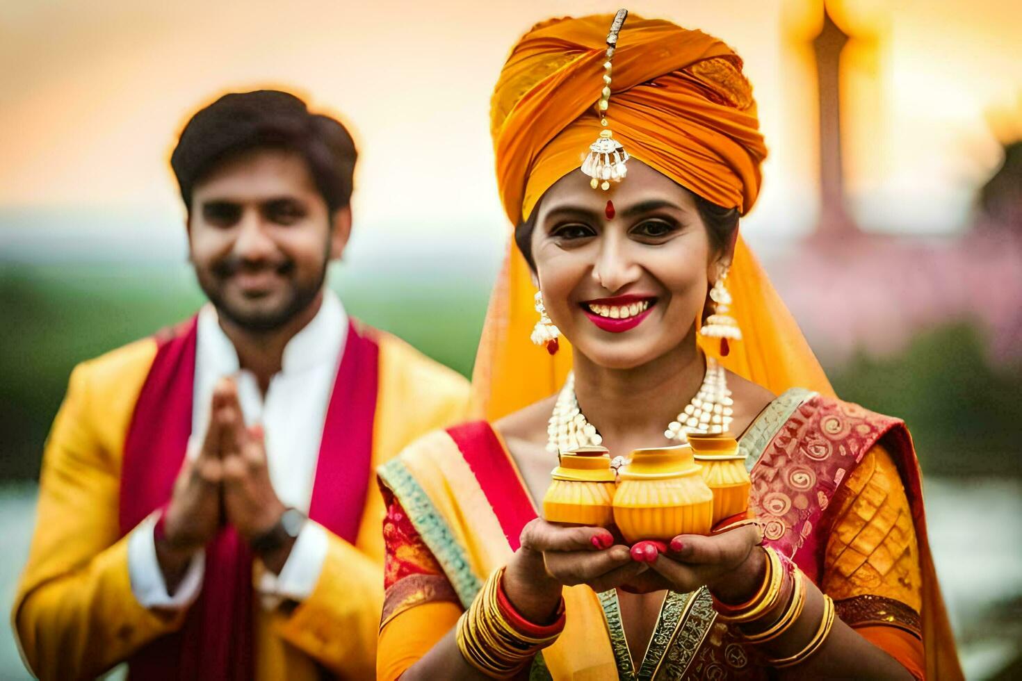 indian wedding in mumbai. AI-Generated photo