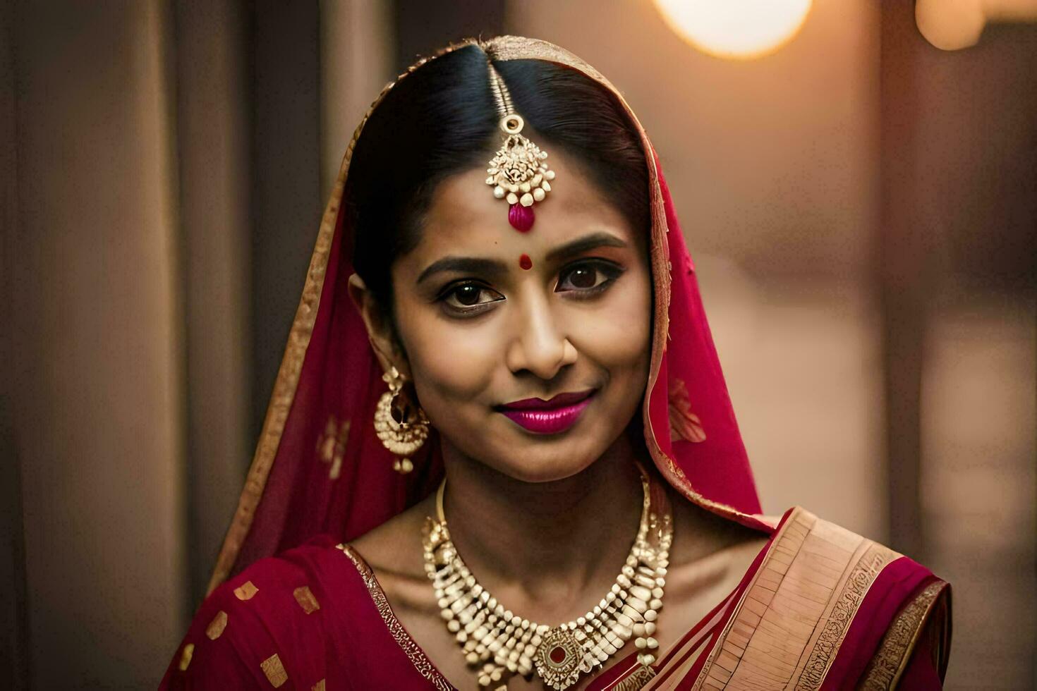 a beautiful indian woman in traditional attire. AI-Generated photo