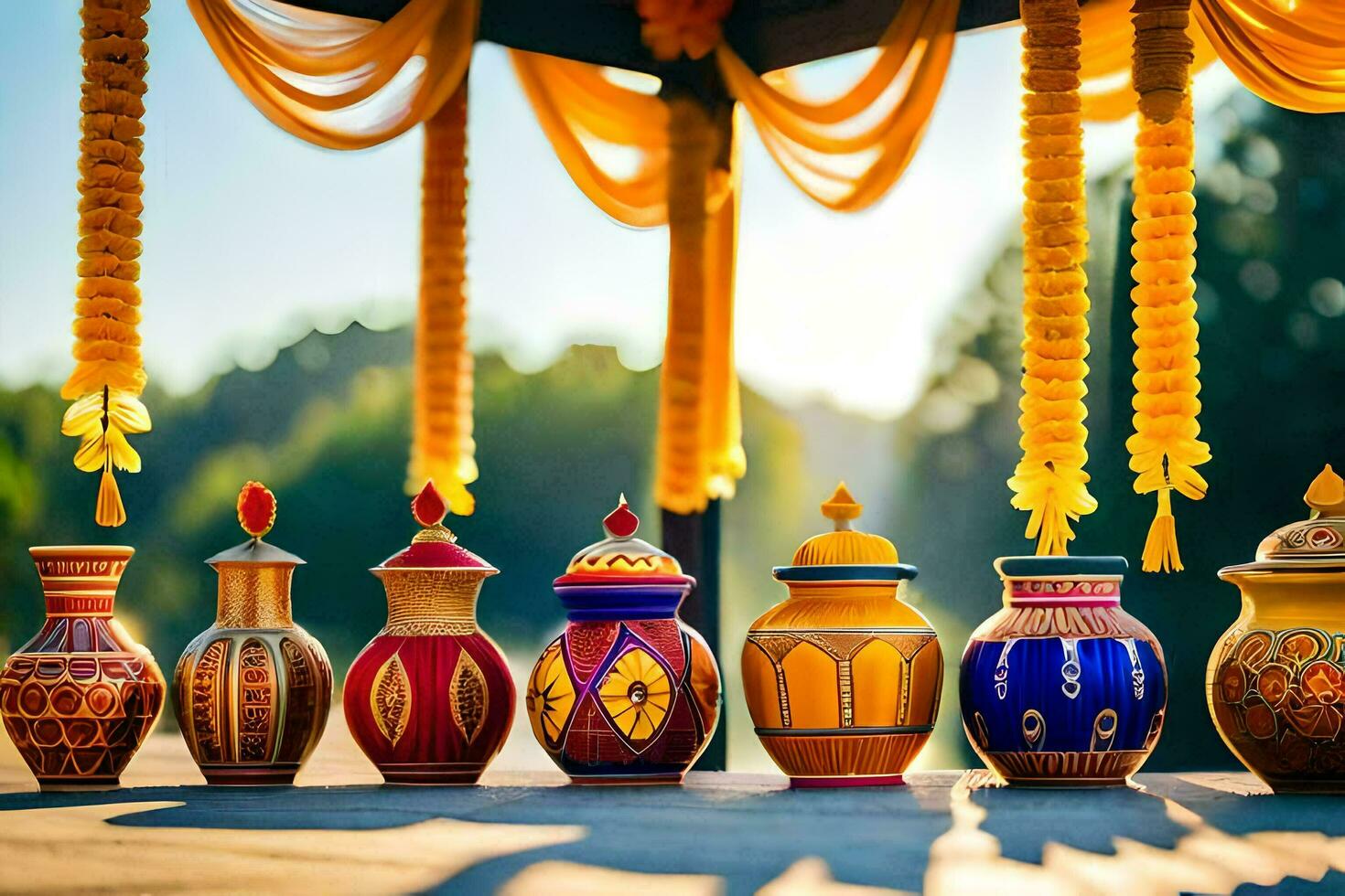indian wedding decor ideas. AI-Generated photo
