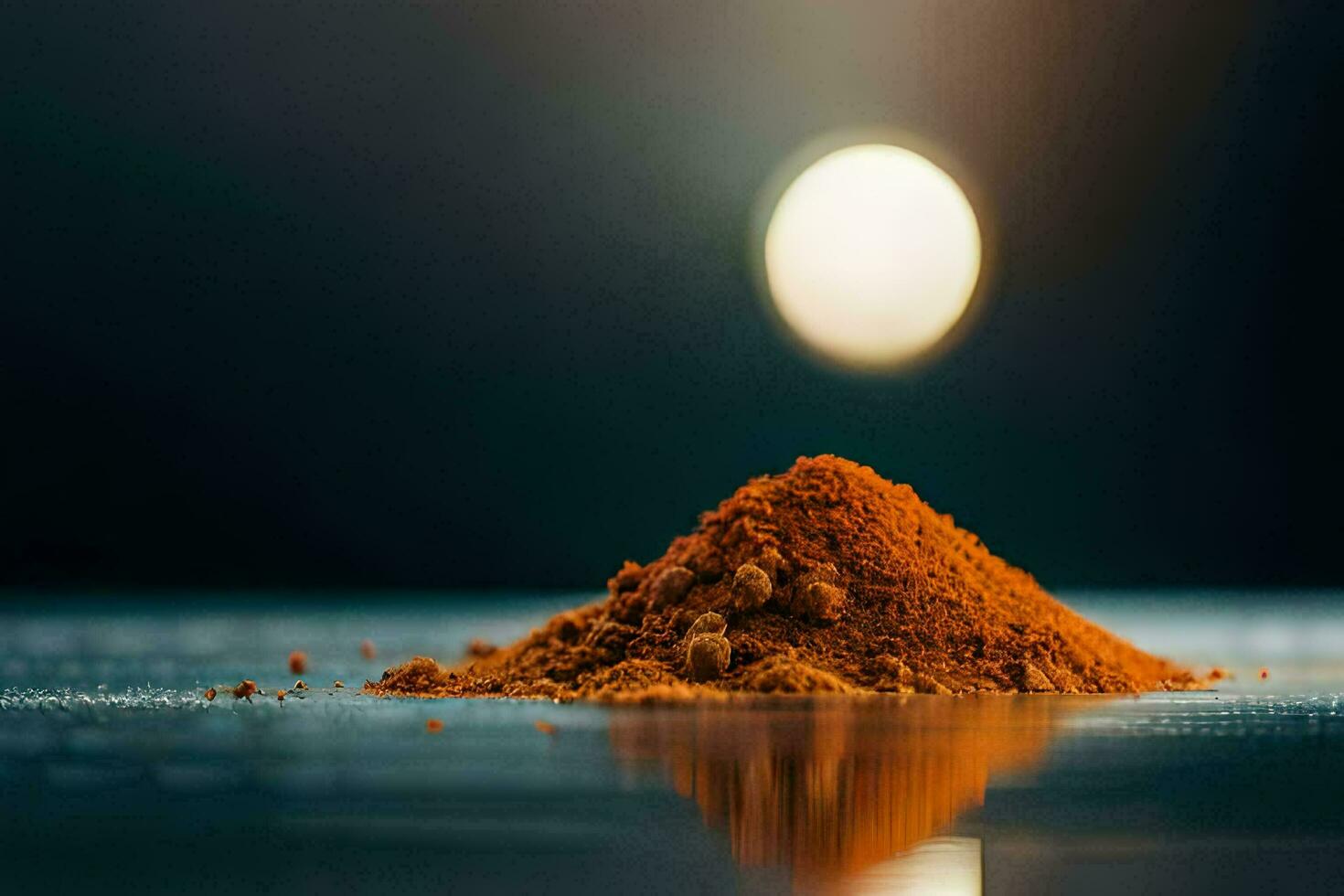a pile of red powder on a table. AI-Generated photo