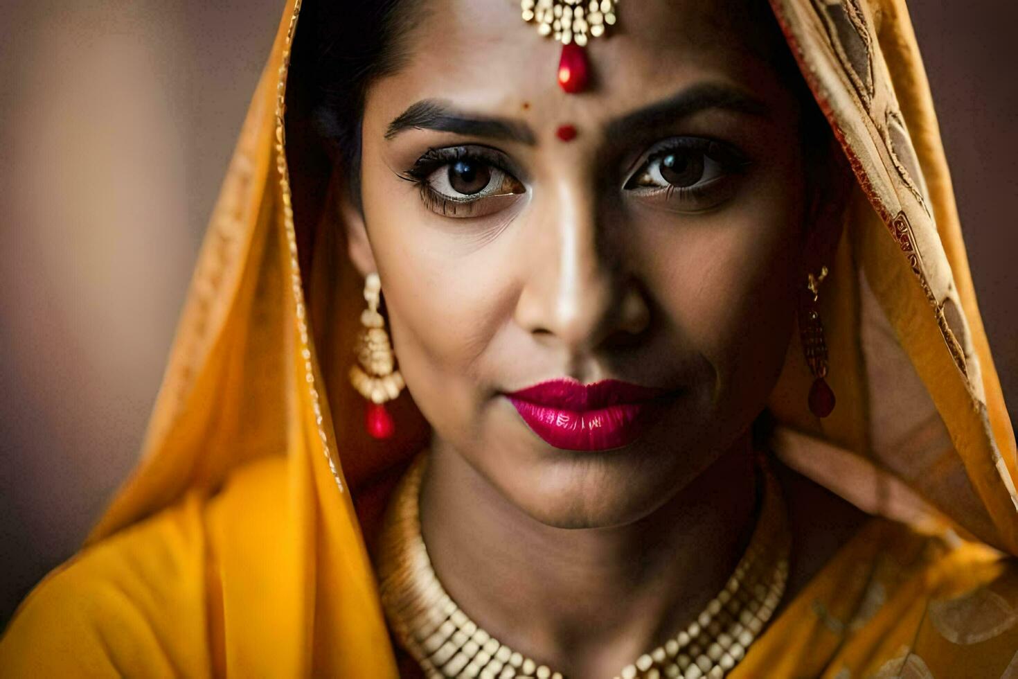 portrait of a beautiful indian woman. AI-Generated photo