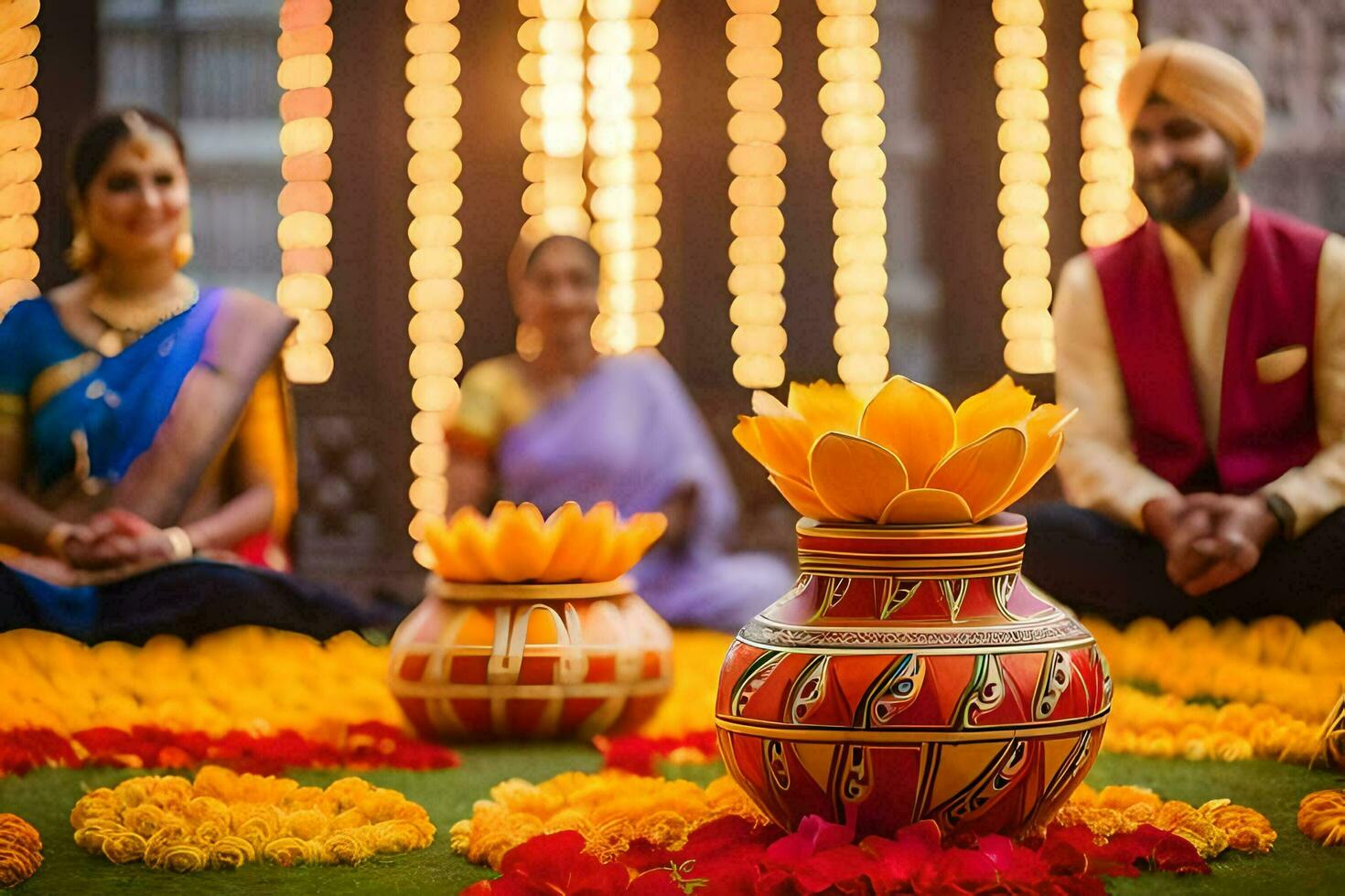 indian wedding decoration ideas. AI-Generated photo