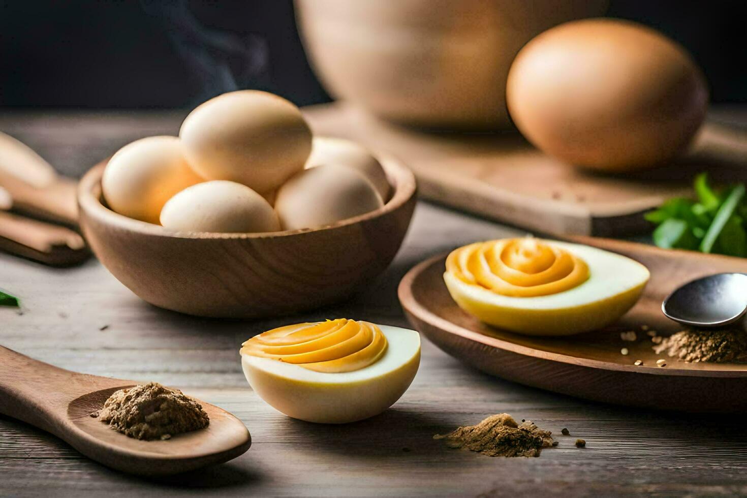 the benefits of eggs and how to make them. AI-Generated photo