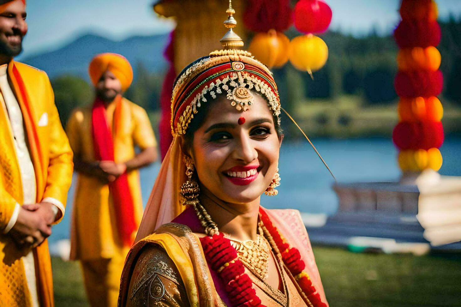 indian wedding in utah. AI-Generated photo