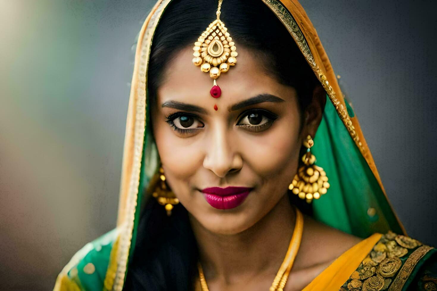 a beautiful indian woman in traditional attire. AI-Generated photo