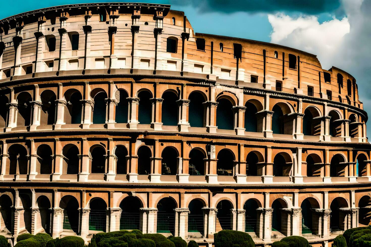 the colosseum in rome, italy. AI-Generated photo