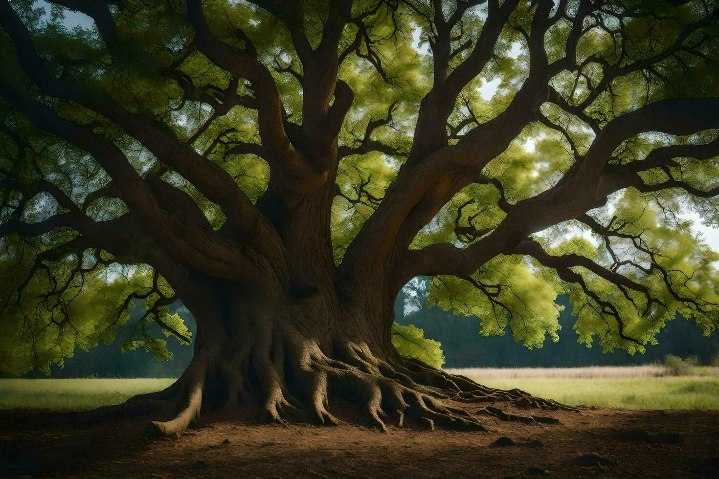 the tree of life by person. AI-Generated photo