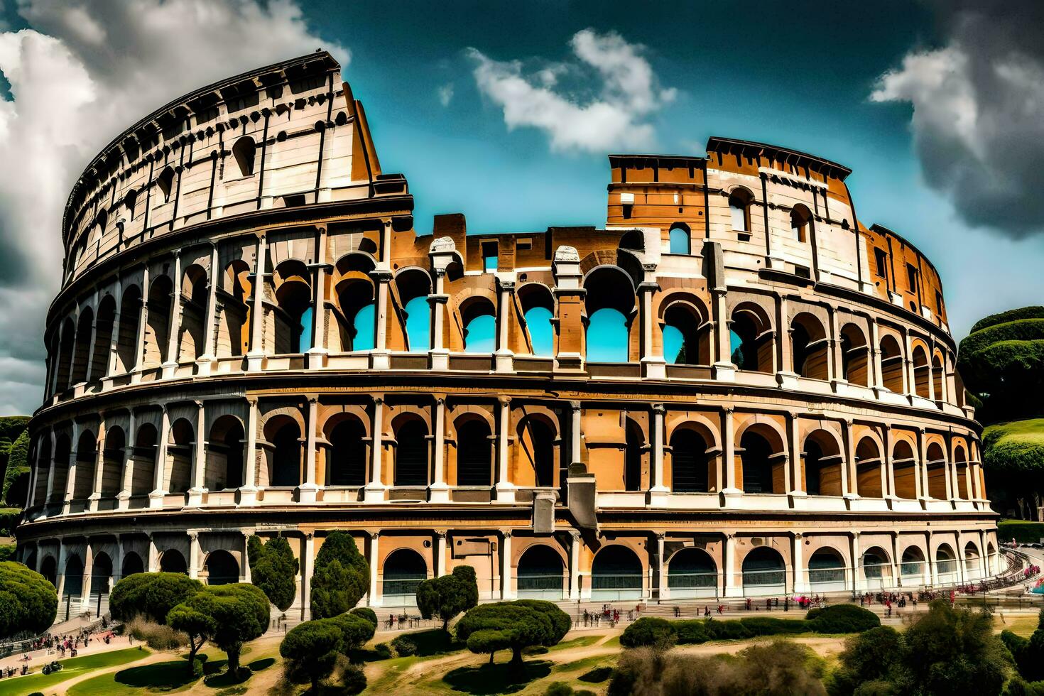 the colosseum in rome, italy. AI-Generated photo