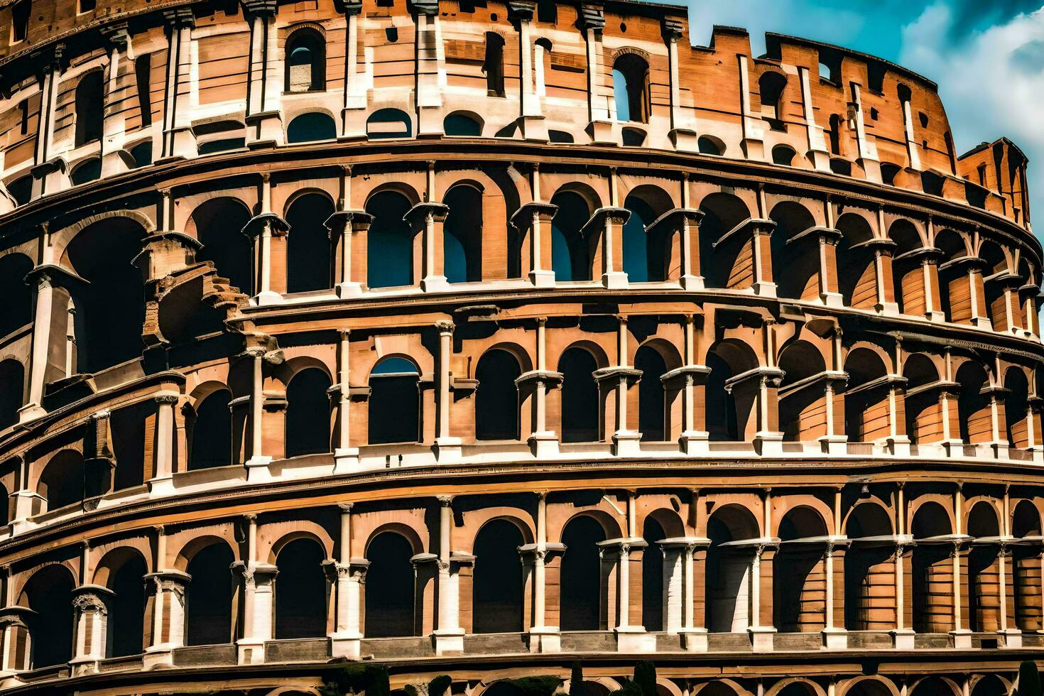 the colosseum in rome, italy. AI-Generated photo