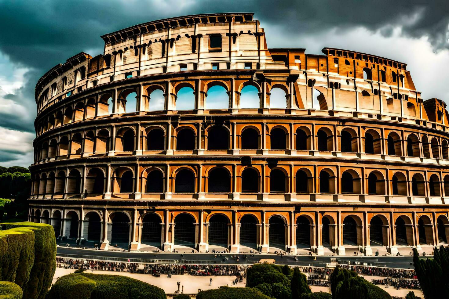 the colosseum in rome, italy. AI-Generated photo