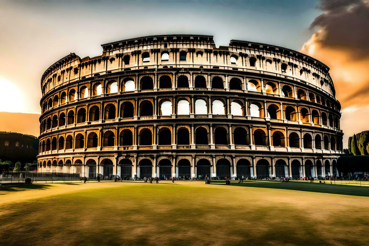 the colosseum in rome, italy. AI-Generated photo