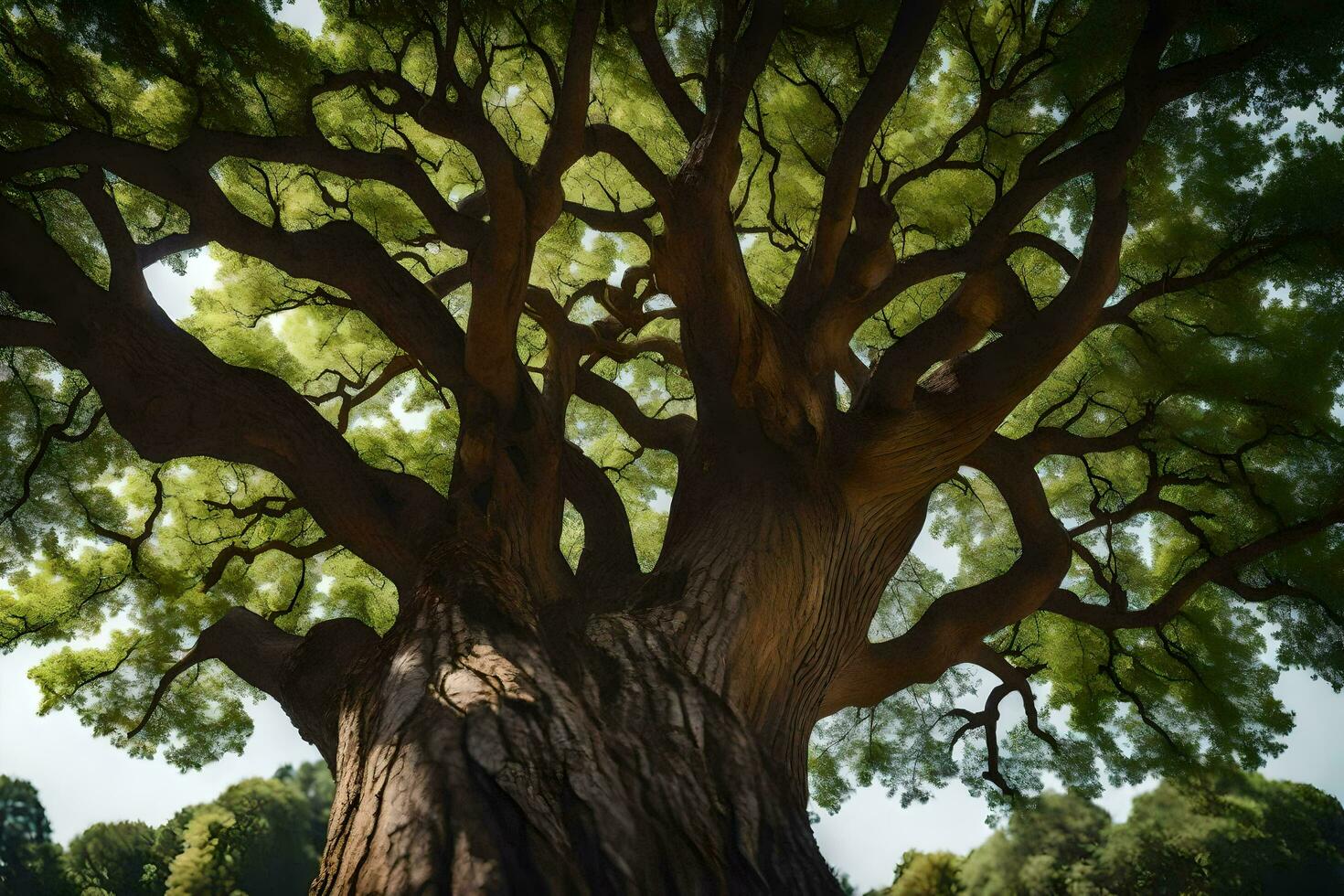 el mas grande árbol en el mundo. generado por ai foto