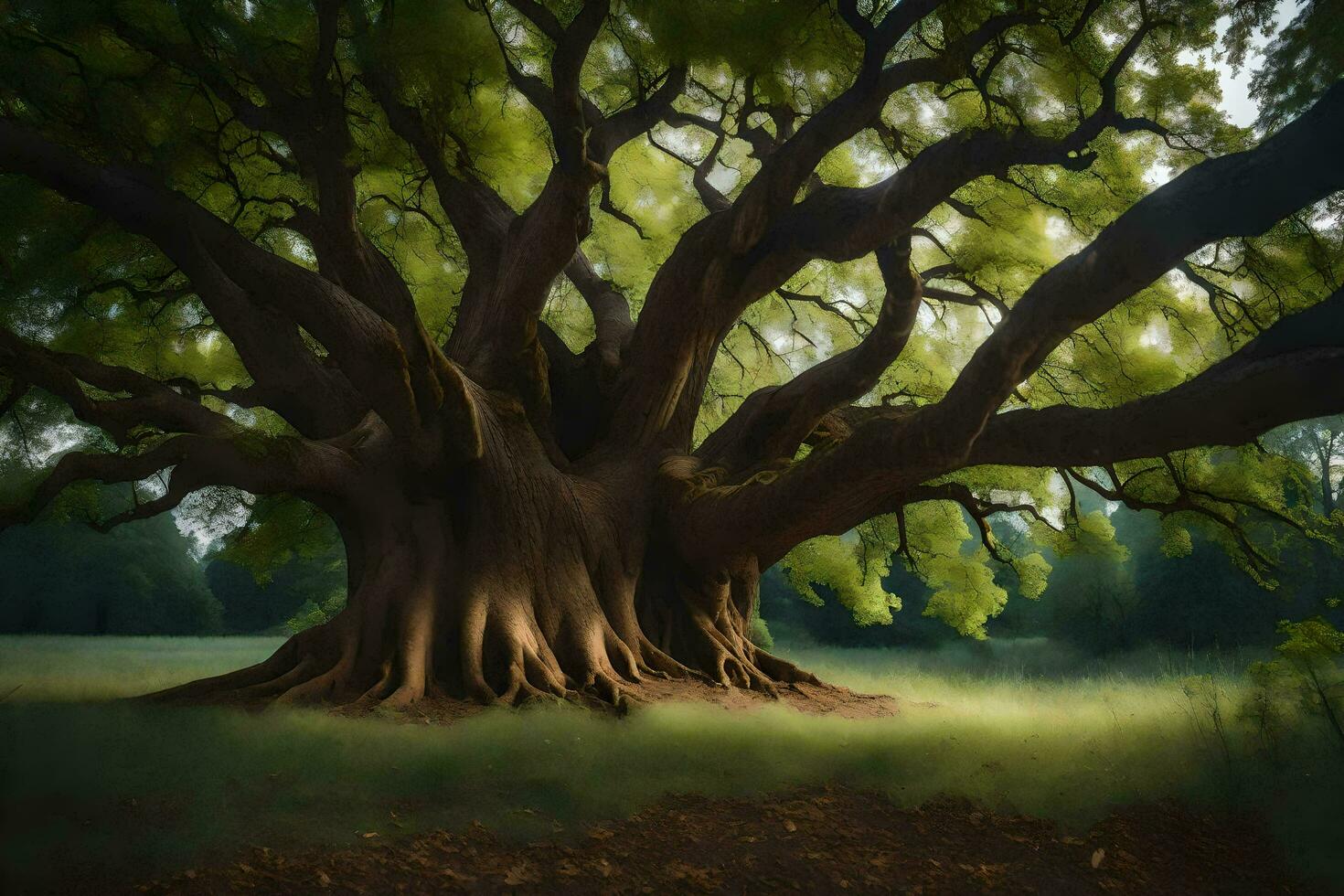 the largest tree in the world. AI-Generated photo
