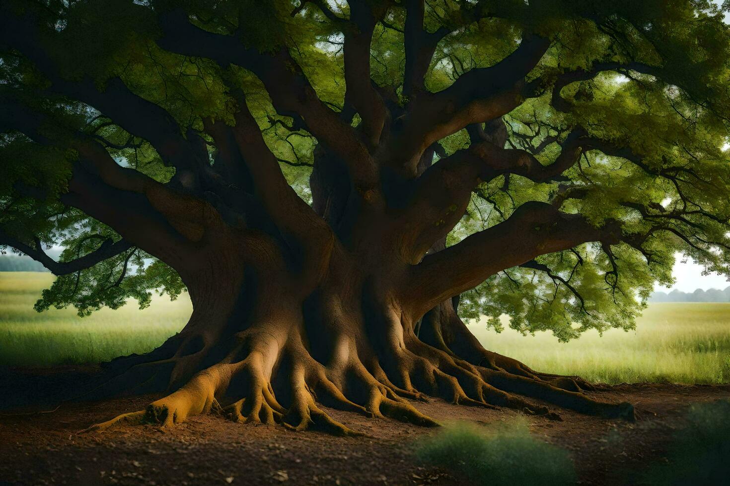 the largest tree in the world. AI-Generated photo
