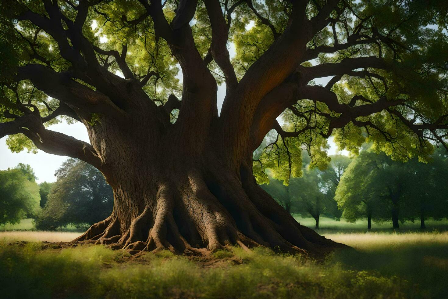 the largest tree in the world. AI-Generated photo