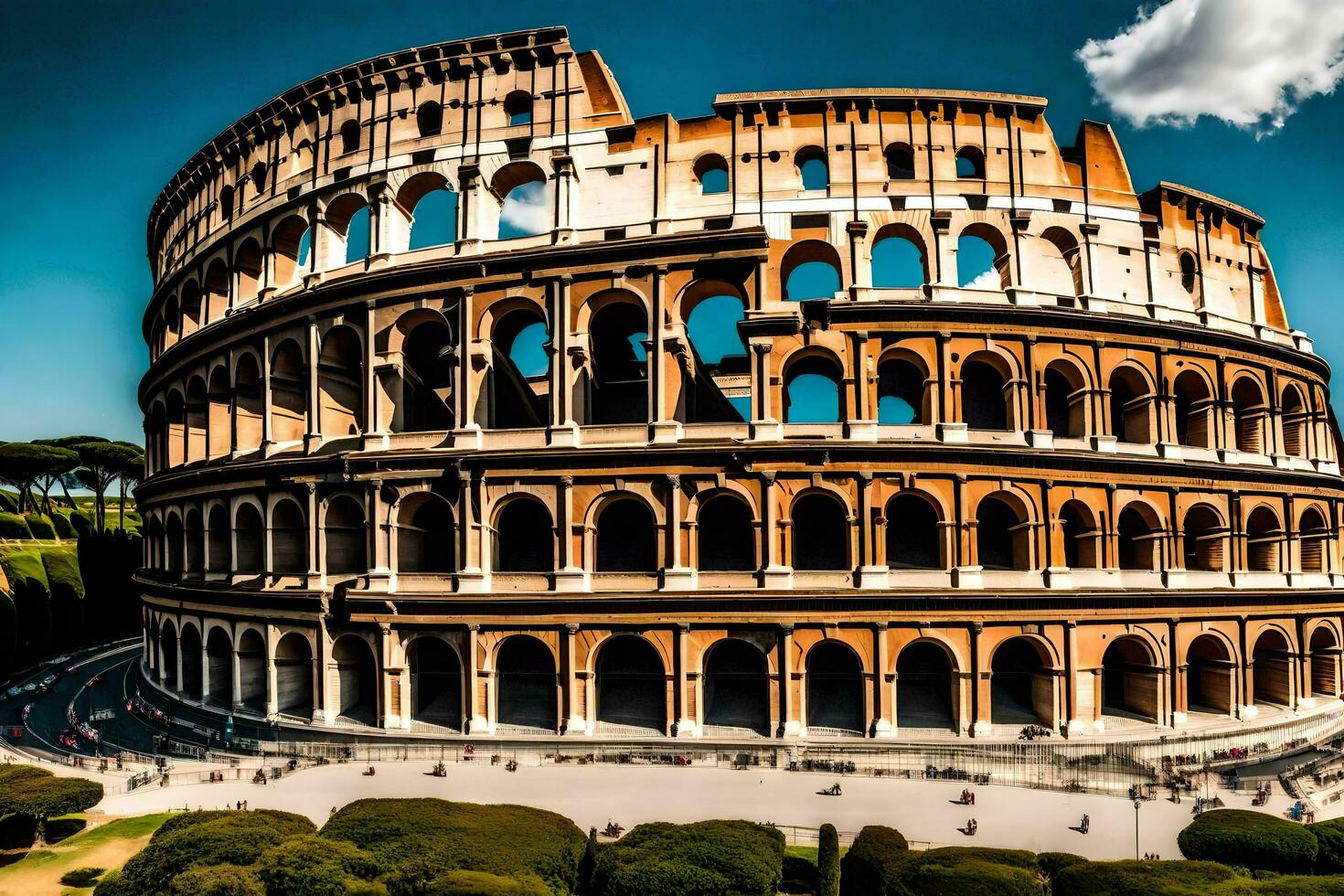 the colosseum in rome, italy. AI-Generated photo