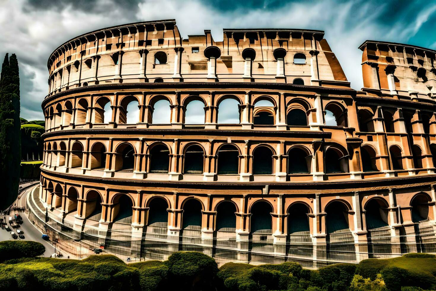 the colosseum in rome, italy. AI-Generated photo