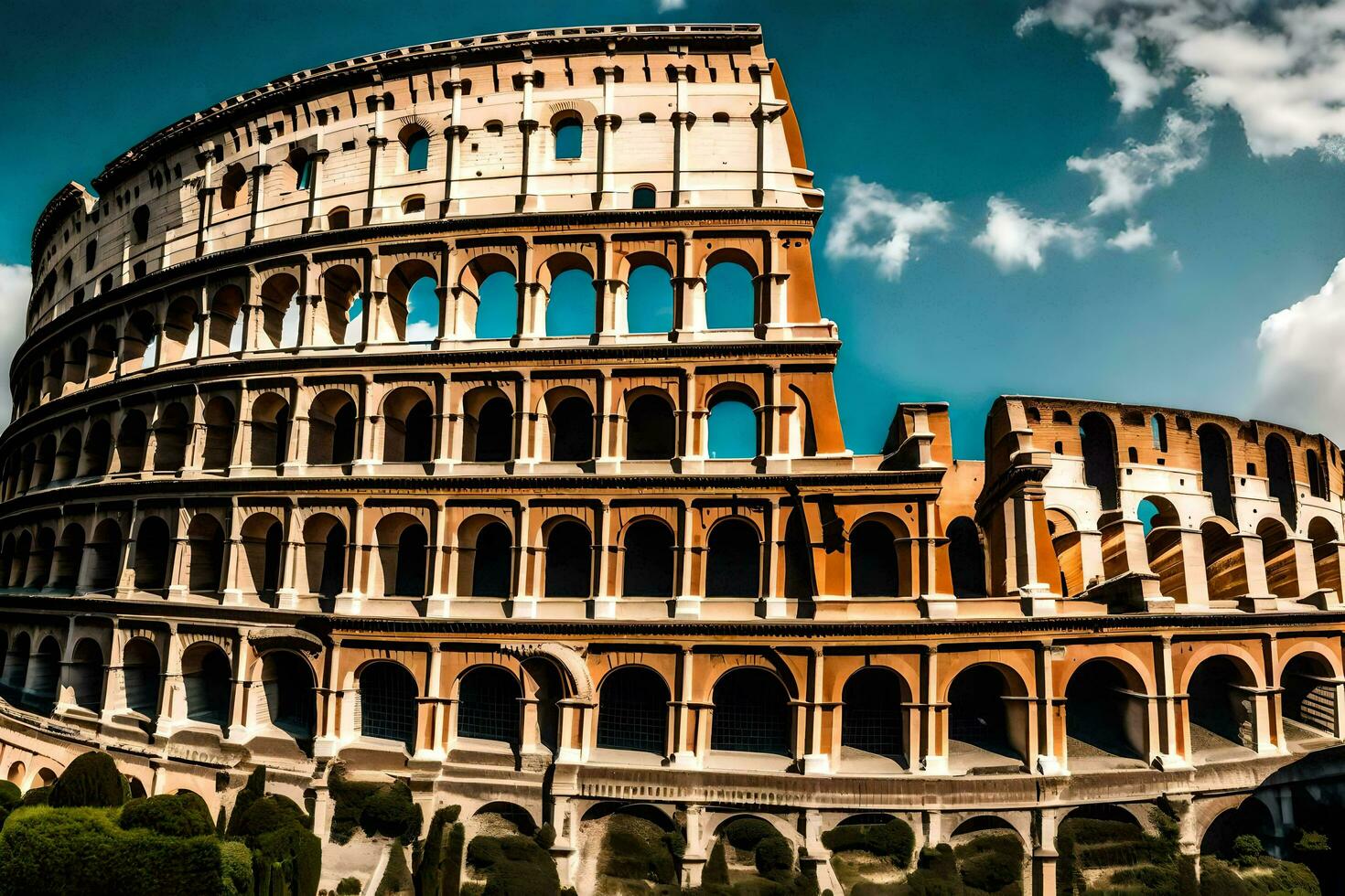 the colosseum in rome, italy. AI-Generated photo