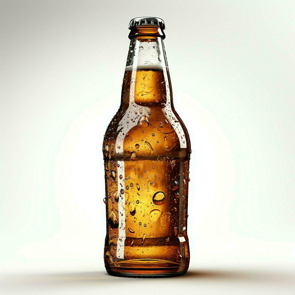 A glass of cold fresh beer with cap of foam. Splash of foam with tasty american beer. Beer day concept by AI Generated photo
