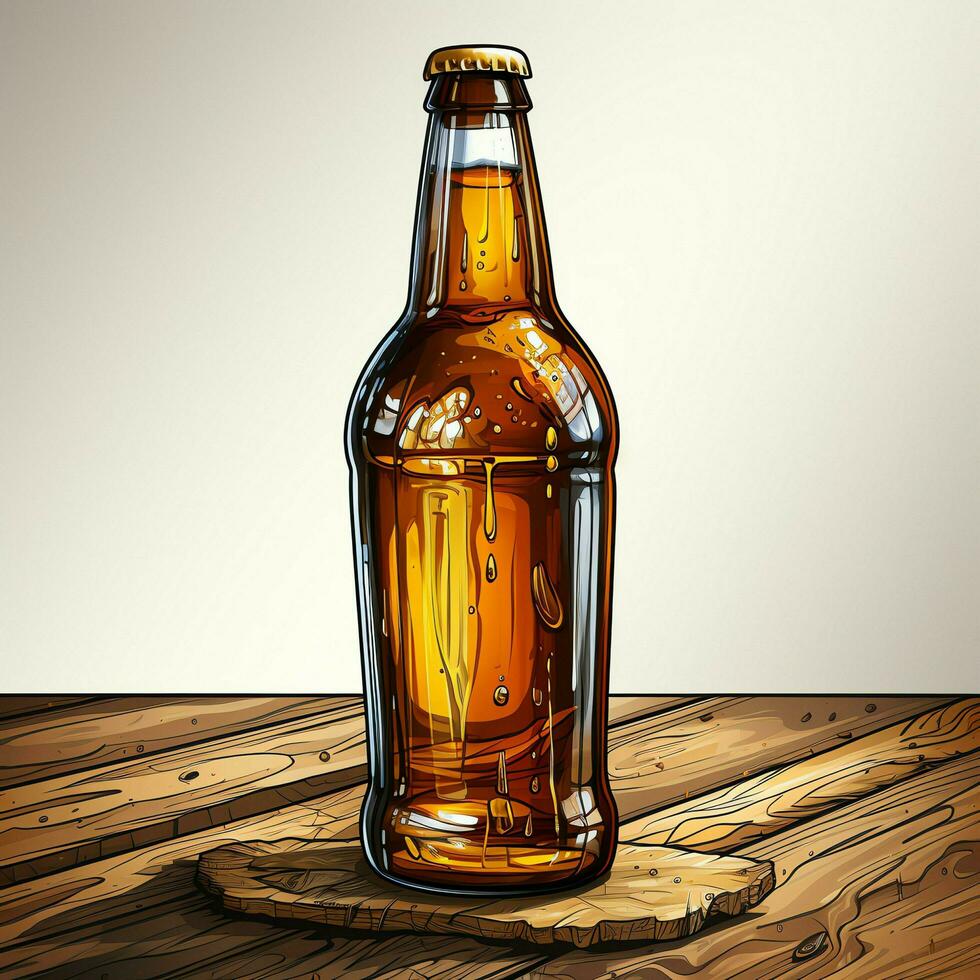 A glass of cold fresh beer with cap of foam. Splash of foam with tasty american beer. Beer day concept by AI Generated photo